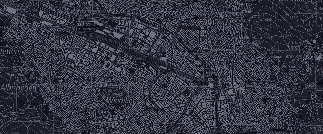 Karte von Zürich mit unseren Standorten