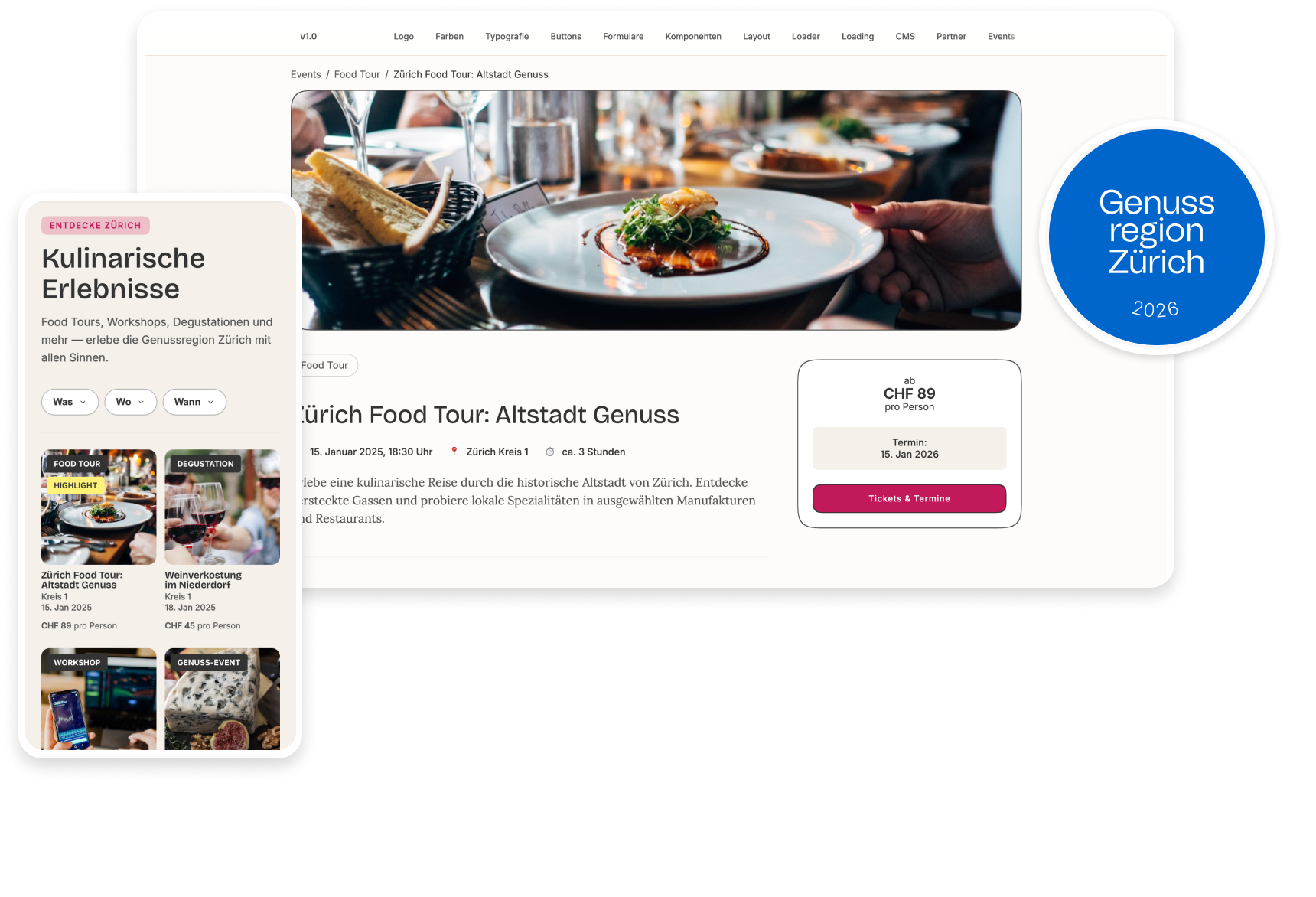 Genussregion Zürich Screenshot