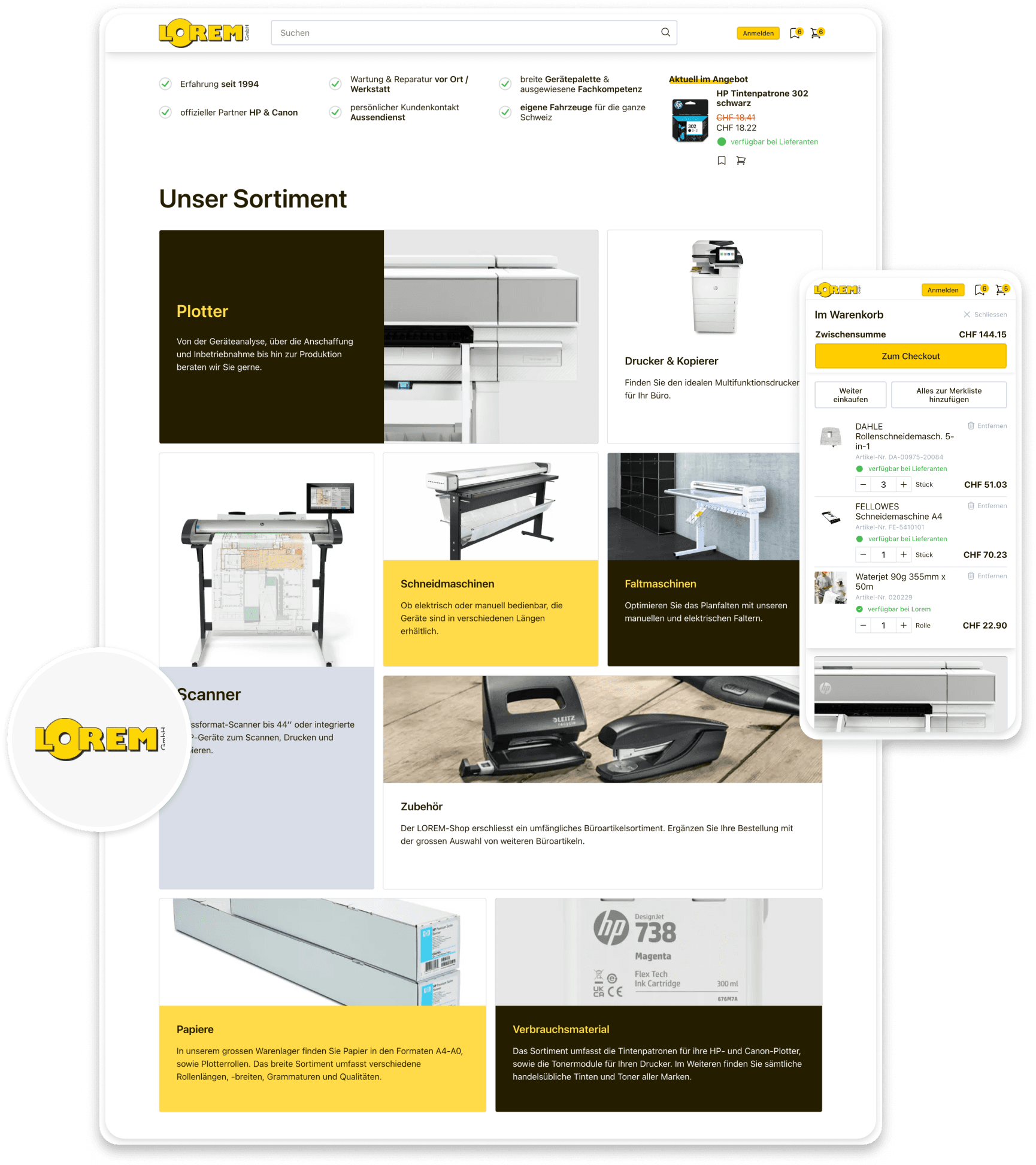 Lorem GmbH Screenshot